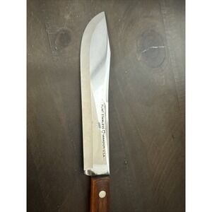 Vintage Flint Arrowhead Stainless Vanadium Butcher Knife 7" Blade USA Made